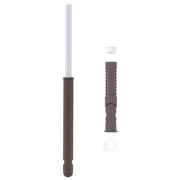 vidaXL Flytande hyllstöd 12 pcs Beige Ø10 x 170 mm Stål