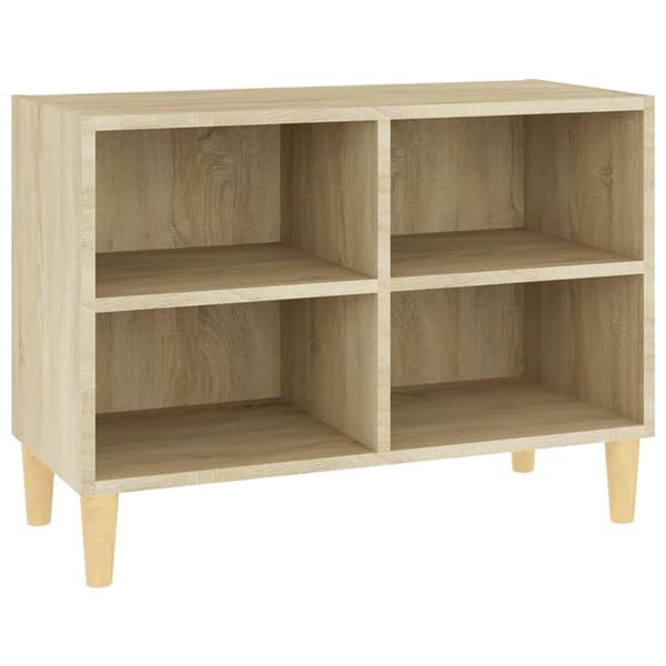 vidaXL TV-benk med ben i heltre sonoma eik 69,5x30x50 cm