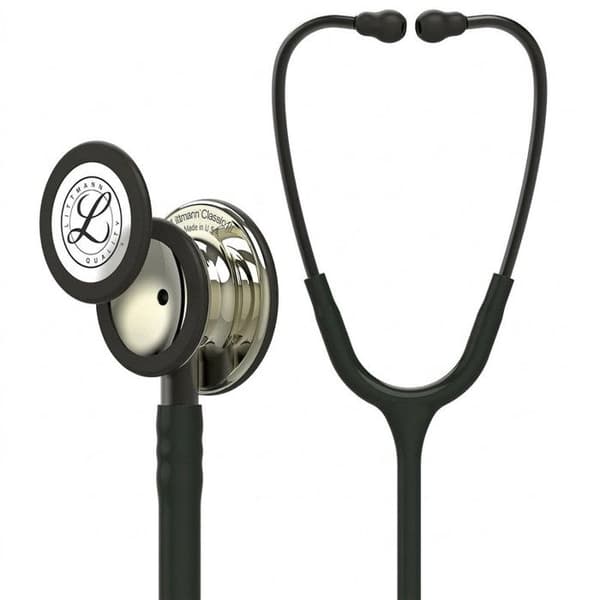 Littmann Classic III 5861 Noir & Champagne, Dubbel Pavillon, Justerbar Membran, Vuxen och Barn, Stetoskop Oem