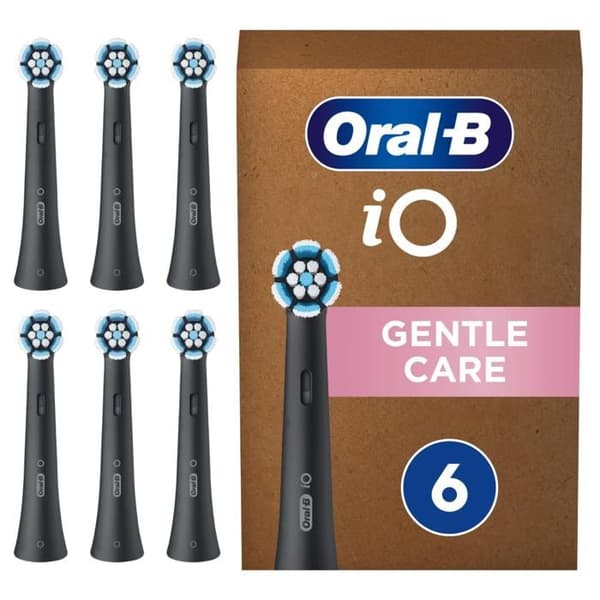 Oral-B iO Gentle Care svarta reservborsthuvuden - elektrisk tandborste för skonsam vård