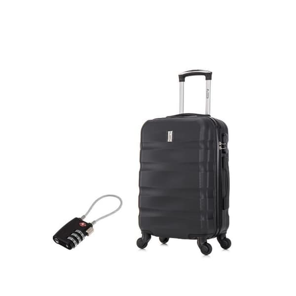 Handbagage 55x35x25cm | CELIMS AeroWave Resväska | ABS | Lås | 4 hjul 360 | Svart