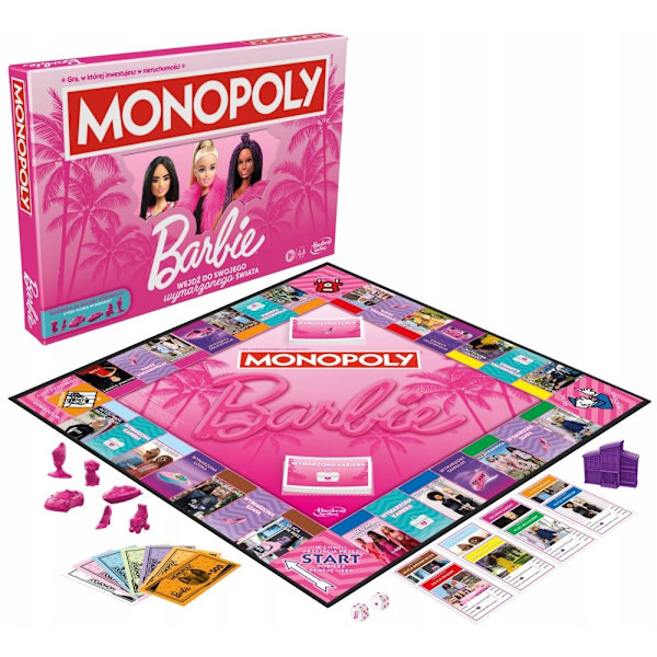 HASBRO Monopol Brädspel MONOPOLY Barbie Polsk version G0038 Hasbro
