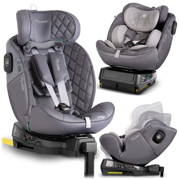 Nukido Prestige Line bilbarnstol grå 0-36 kg ISOFIX
