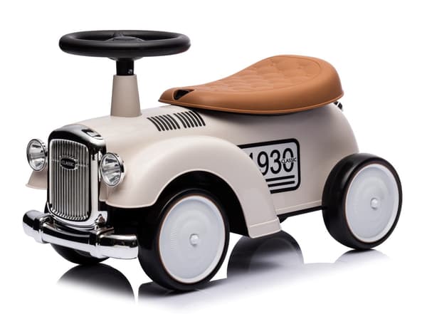 Åkvagn för barn Retro racing gåstol ecru