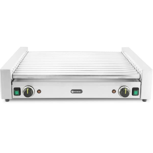 Rullgrillvärmare för varmkorv, tvåzons XL, 14 bullar, 65 cm, 2000 W