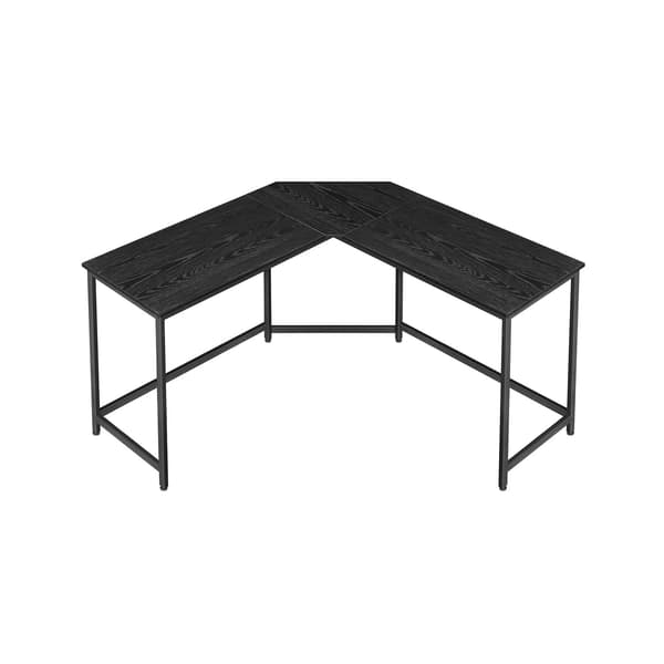 VASAGLE L-formet skrivebord, spilleskrivebord, 149 x 149 x 76 cm, Ebony Black og Ink Black