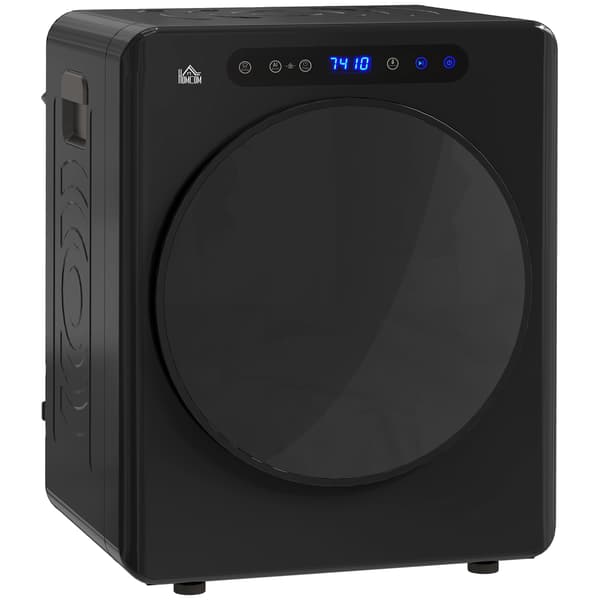 HOMCOM Mini frånluftstorktumlare 5 kg tvätttork med desinfektion, 6 program