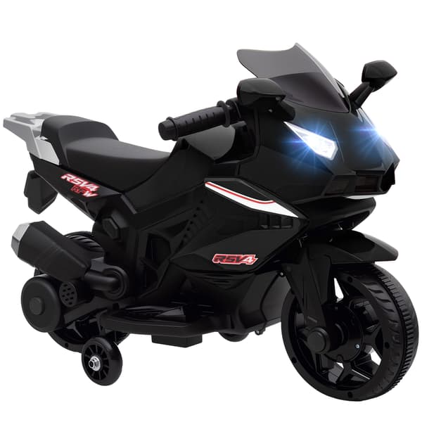 AIYAPLAY Elektrisk barnmotorcykel Elmotorcykel med USB, stödhjul, musik