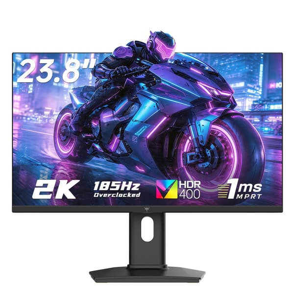 KTC H24T7 23,8" 2K QHD-spelskärm – 185 Hz uppdateringsfrekvens, 1 ms MPRT, Fast-IPS, HDR400, FreeSync- och G-Sync-kompatibel