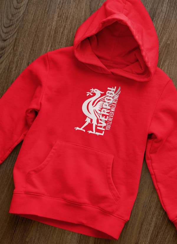 Liverpool huvtröja logo Hoodie Sweatshirt Never walk alone