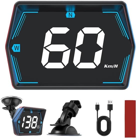 2026 HUD GPS-hastighetsmätare i fordon, universell head-up-display, USB