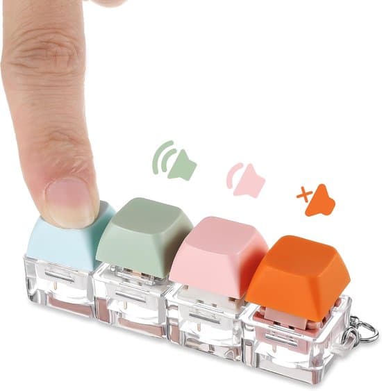 Tastatur Fingerspidslegetøj, Nøgleringe, Lavmælte Klikkere, Mekaniske Kontakter, Stresslindrende, Herre Tastatur Keycaps