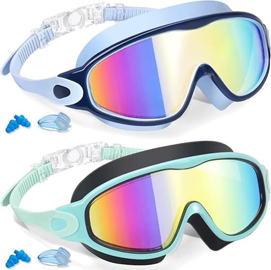 2-pack simglasögon för barn UV-skydd Anti-im för pool och hav för pojkar och flickor 3-15 år