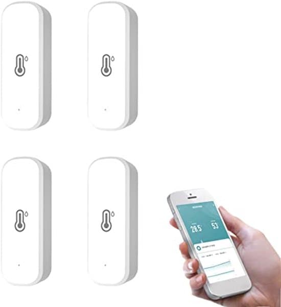 4-osainen langaton WiFi Zigbee -hygrometri- ja lämpötila-anturi tarkkaan lämpötilan ja kosteuden mittaukseen älykkäällä automaatiolla