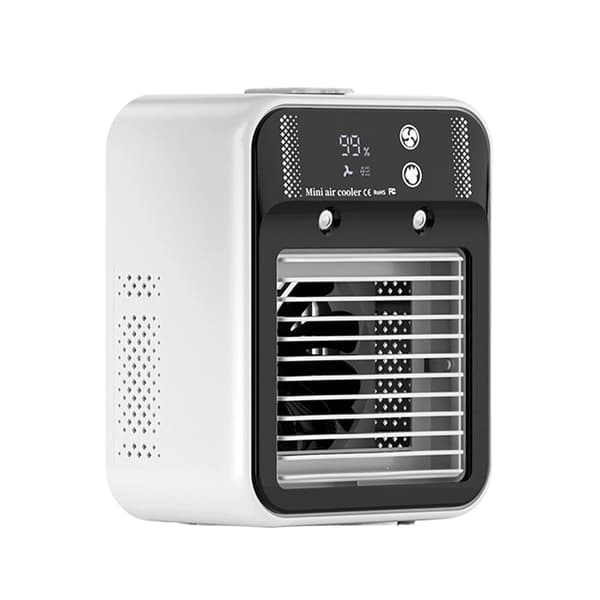 Evaporativ Kylare | 2-hastighetsfläkt med Evaporativ Kylning - Tankluftkonditionering 500ml | Garage, Camping, Inomhus, Kontor, Sovrum, Hem, Bil, Utomhus
