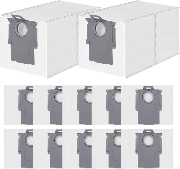 12 pölynimuripussia Geschikt voor Roborock Q Revo / Qrevo S / Qrevo Pro / Qrevo Master / Qrevo Plus / Qrevo Curv / S8 MaxV Ultra / Saros...