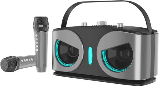 Karaokemaskin med 2 mikrofoner, bärbart karaokesystem, DJ-lampor, för hem-/utomhusfester, Bluetooth-högtalare med trådlös mikrofon.