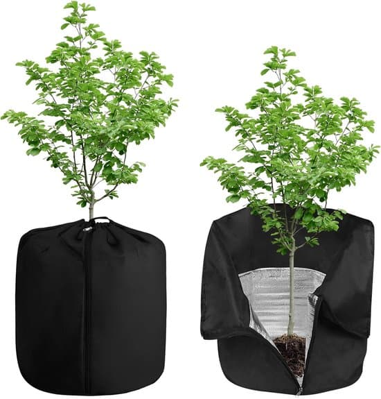Frostbeskyttelsesposer til potteplanter, varmeisolerende plantebeskyttelsesposer, vinterplantebeskyttelsesposer, genanvendelige, 2-pak, 65*70 cm