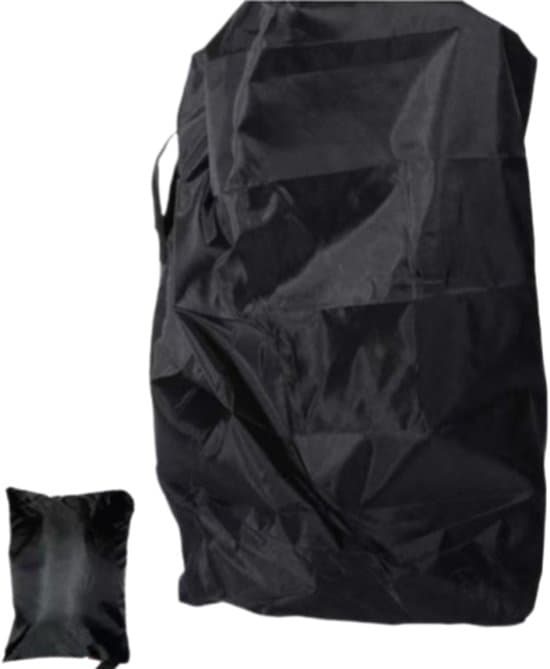 Barnvagnsväska - Stor kapacitet - Lätt att förvara - Bärbar - Perfekt för flygplatser, tågstationer och bilresor - 114*33*50 cm - Svart