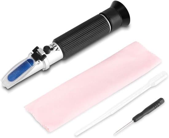 Refraktometer 0 - 32 Brix - Sukkerindholdstester - måler - refraktometer - bærbart refraktometer til test af sukkerindhold - med pipette - Håndholdt