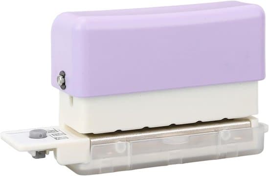 Violett 6-håls hålslag, lämplig för A5, B5 och A4 papper, lövformat bärbart hålslag.