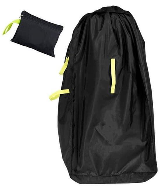 Barnevognstaske - Flytransporttaske - Støvbetræk - Universelt design - Velegnet til lufthavne, togstationer og rejser - 83*45 cm - Sort