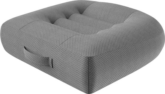Ergonomisk ortopedisk sittdyna, 40 x 40 cm, lämplig för bilar, kontorsstolar, trädgårdsstolar, soffor - grå; ergonomisk ryggkudde.