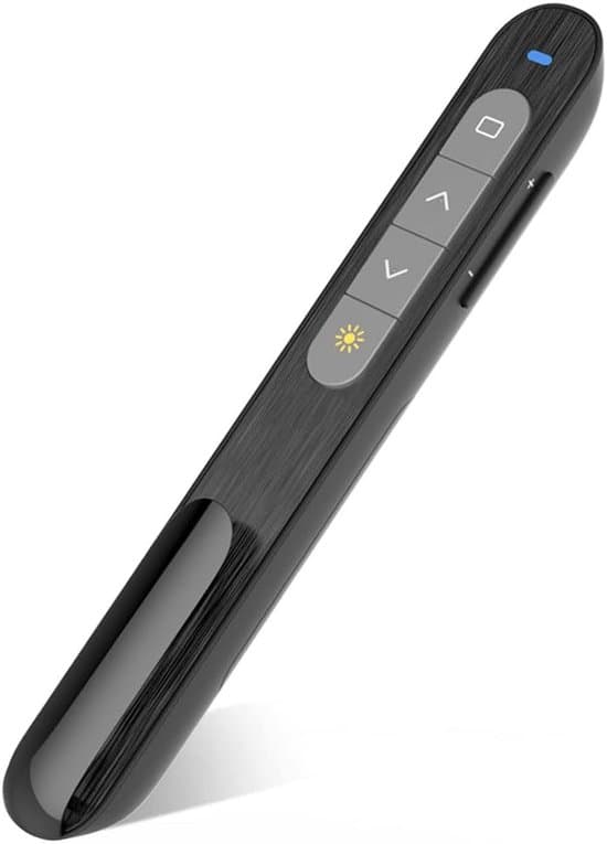 Computerfjernbetjening til PowerPoint med hyperlink-lydstyrke – 2,4 GHz trådløs USB-præsentationspointer – Klikker