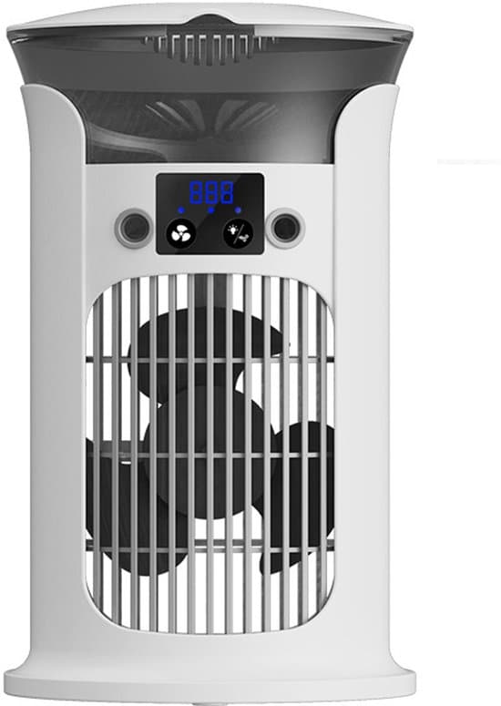 Bærbar aircondition, 3-i-1, 800 ml mini AC, 20dB, luftfugter, hvid