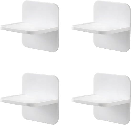 4-pack självhäftande möbelankare utan borrning, tippskydd - avtagbara, baby-/barnsäkra för lådor och skåp (vit)