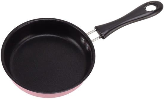 Ministekpanna - Rund Non-stick Panna i Rostfritt Stål 12cm för Ägg och Frukost - Induktion och Gashäll (Rosa)
