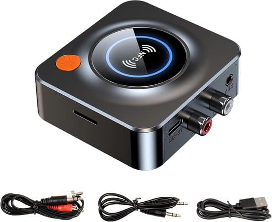Bluetooth 5.3-modtager – HiFi Stereo Audio-modtager – RCA 3,5 mm AUX-adapter til smartphone, tablet, hjemmebiografhøjttaler