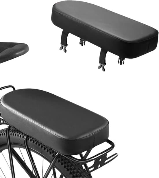 Cykelstol - Cykelbaksäte - Transportera barn - Snabb att montera - 31 x 15 cm - Svart