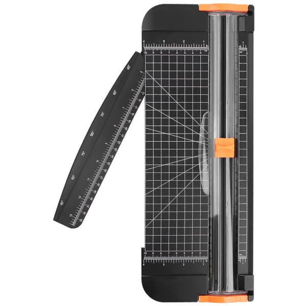 A4 Pappersskärare - Pappersskärare med automatisk säkerhetsfunktion - Lämplig för att klippa klippböcker och annat papper - 38*15,5*3,3 cm - Svart
