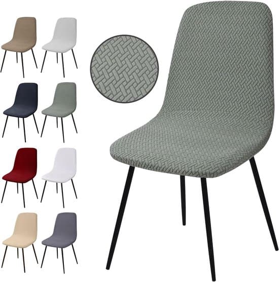 Stolebetræk - Jacquard - Strækbart - 4 Stykker - Flerfarvet