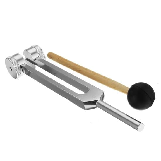 128HZ Aluminium Medicinsk Stämgaffel Chakra Hammare Boll Diagnostisk Set