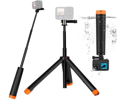 Flytande handtag Lämplig för GoPro, flytande stativhandtag Lämplig för GoPro Hero 13, 12, 11, 10, 9, 8, 7, 6, 5, 4, 3, DJI OSMO, Insta360 och de flest