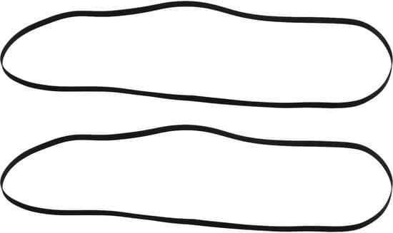- Skivspelarrem - Gummirem - 320 mm lång - Svart - Skivspelarrem - 2-pack - Lämplig för skivspelare
