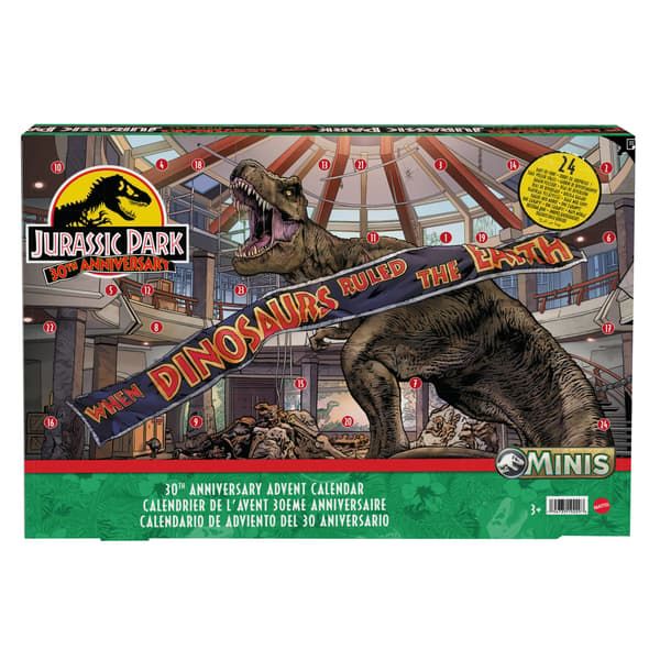JURASSIC WORLD DINOSAUR ADVENT CALENDAR – 30th Anniversary – HTK45 dinosaurs