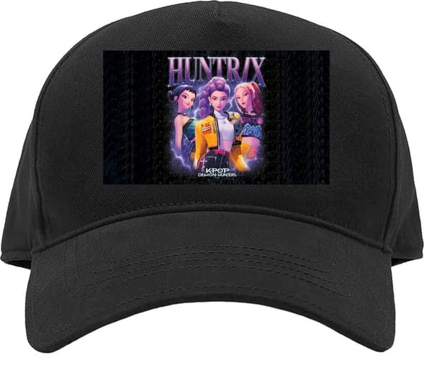 Barn-Caps Kpop Demon Hunters Huntrix Mira Zoey Rumi animeillustrasjon Kpop Demon Hunters Huntrix Mira Zoey Rumi animeillustrasjon Svart Barn