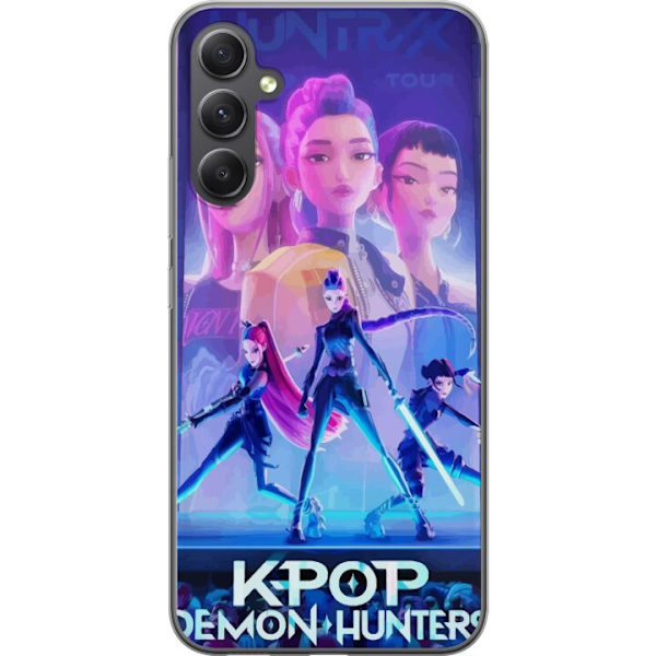 Kompatibelt Mobilskal till Samsung Galaxy A16 5G K-Pop Demon Hunters actiondesign med futuristiska hjältinnor, neonljus och animeenergi som skapar et