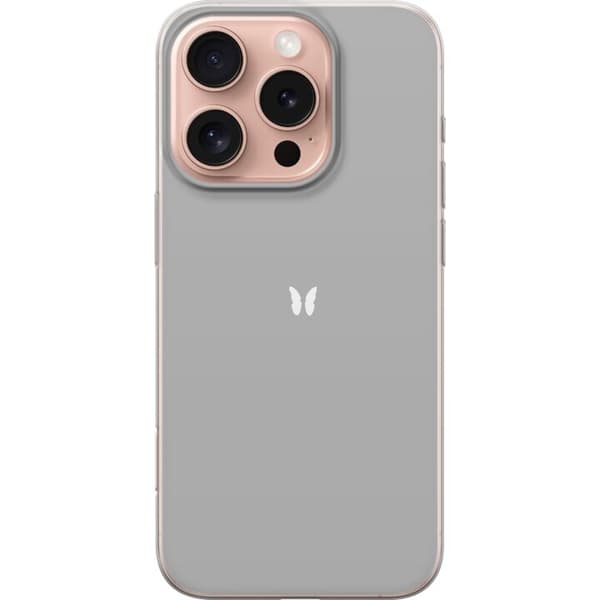 Kompatibelt Mobildeksel til Apple iPhone 16 Pro Grå Sommerfugl