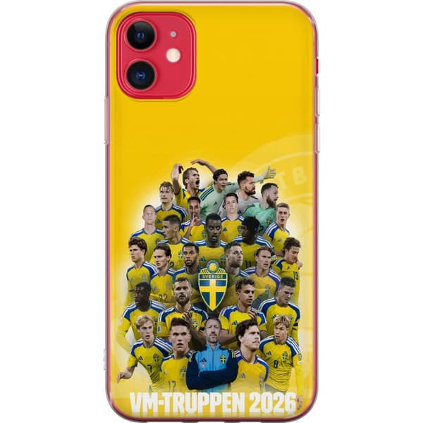 Kompatibel Mobilcover til Apple iPhone 11 Collage af svenske landsholdsspillere med fokus på VM 2026 og national fodbold