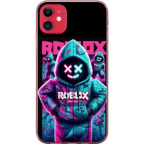 Kompatibel Mobilcover til Apple iPhone 11 Roblox Hoodie Legend Mystisk Roblox-figur i blå hoodie med futuristiske neonlys