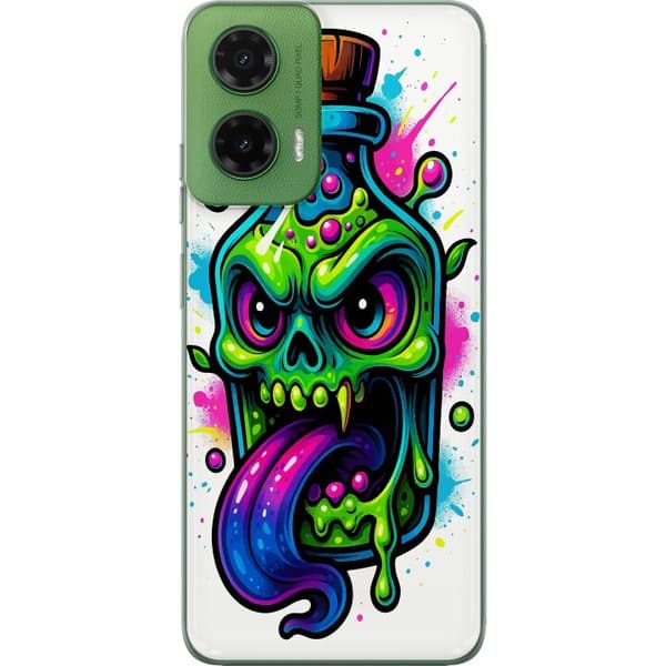 Kompatibelt Mobildeksel til Motorola Moto G35 Färgstark monsterflaska