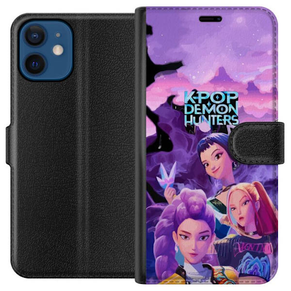 Kompatibelt Lommeboketui til Apple iPhone 12 mini K Pop Demon Hunters animeinspirert design med tre kvinnelige krigere, perfekt for fans av K pop man
