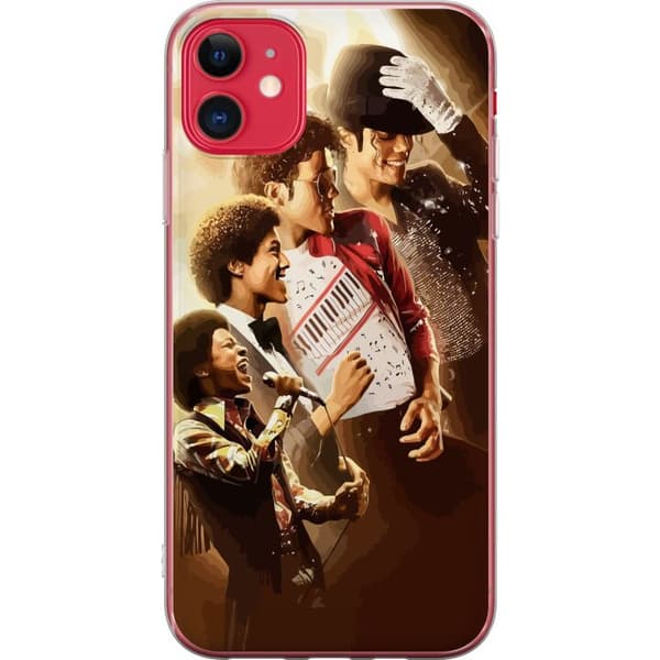 Kompatibelt Mobildeksel til Apple iPhone 11 Tuneful motiv av Michael Jackson med gyldne lys og musikktema