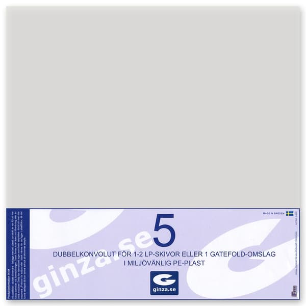 Beskyttelsesplastik til LP-plader Gatefold (0,14 mm) 5-pak