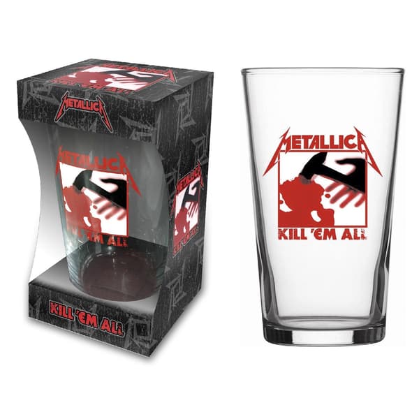METALLICA - KILL 'EM ALL - BEER GLASS (BOXED)