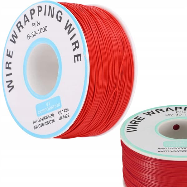 Kynar Lavspændingskabel AWG 0,25 mm Rød – 200 m | PVC-Isolering | Til Elektronikprojekter